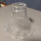 Tulip chiseled white glass