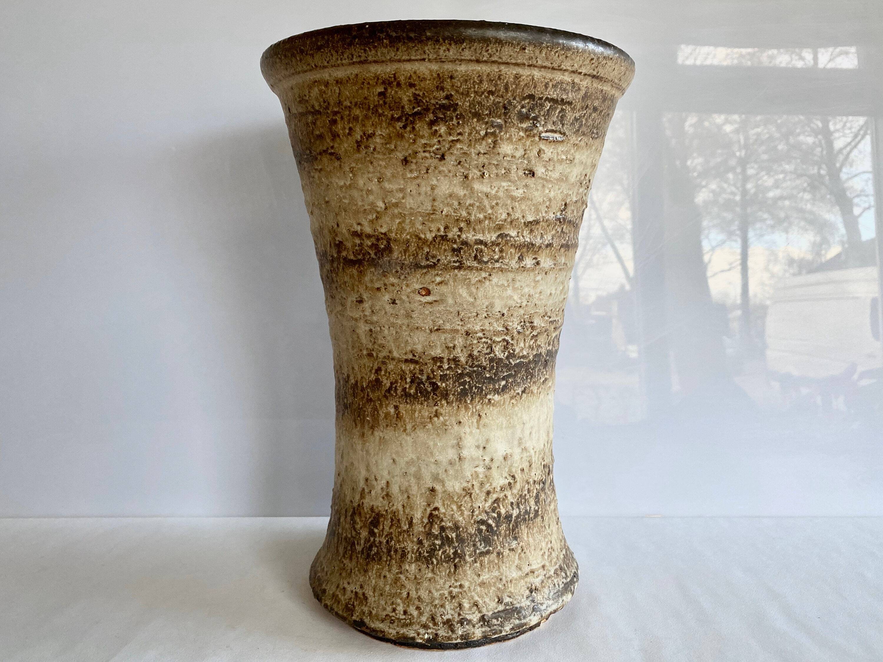 Large! Mid Century ceramic Vase, Brown, Vintage