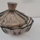 Art Deco smoked glass candy box
