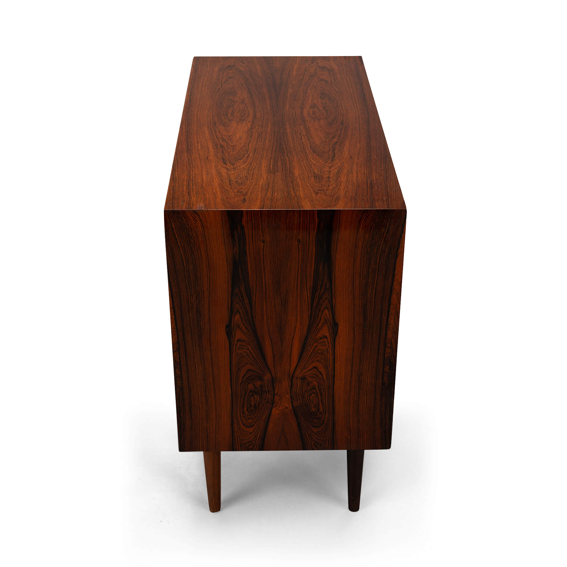 Danish Design Rosewood small chest for LP's with tambour doors, 1960s