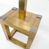 Cubic table lamp in brass 1980