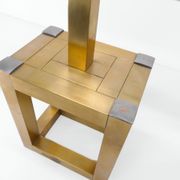 Lampe de table cubique en laiton 1980