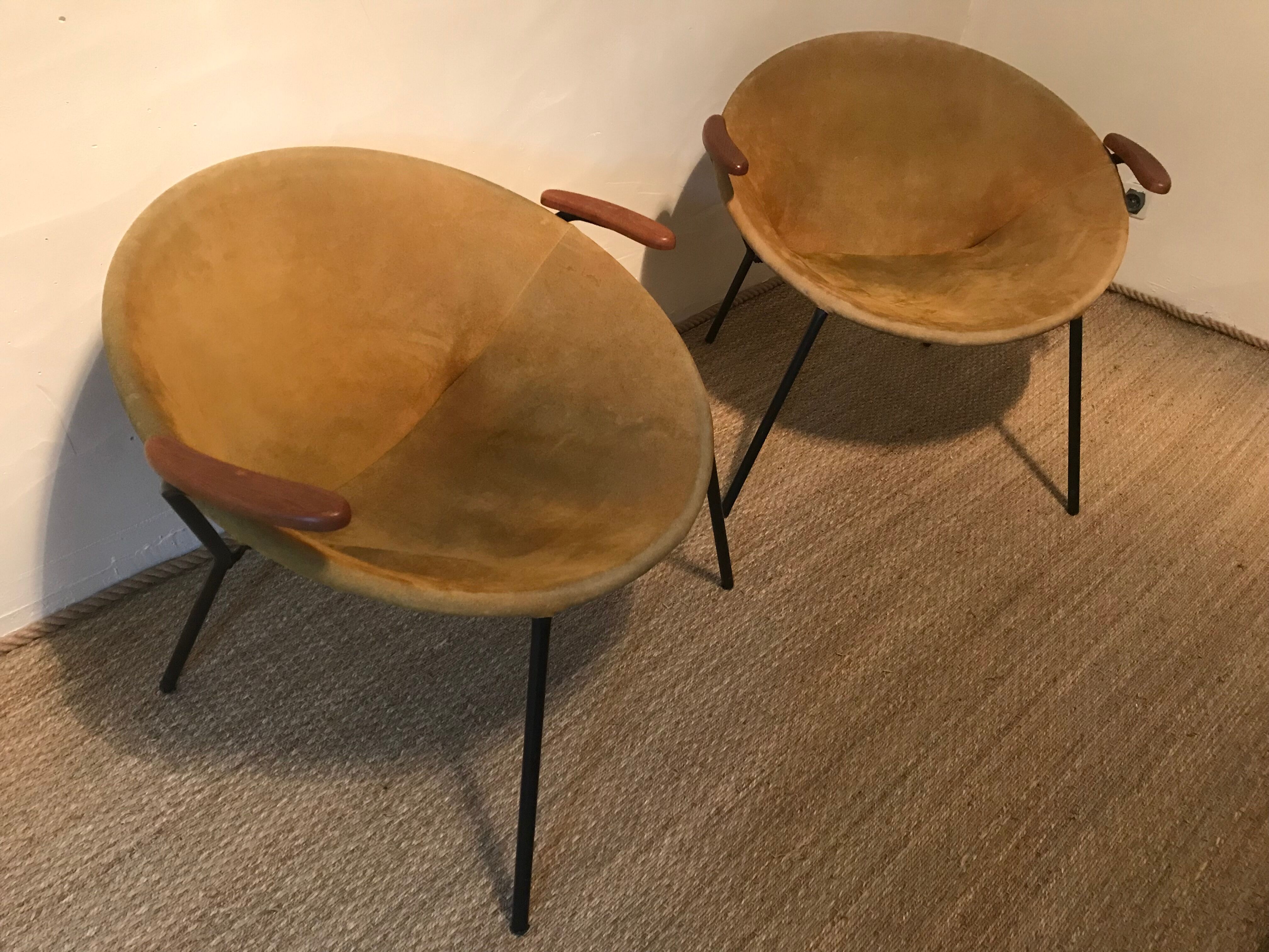 Paire de fauteuils Balloon Chair par Hans Olsen 1960 Danemark