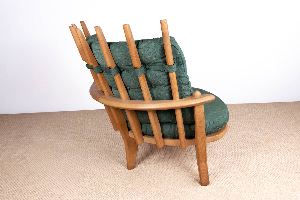 Grand French armchair in solid oak, Guillerme and Chambron Your House