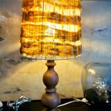 Vintage / bohemian chic wooden lamp