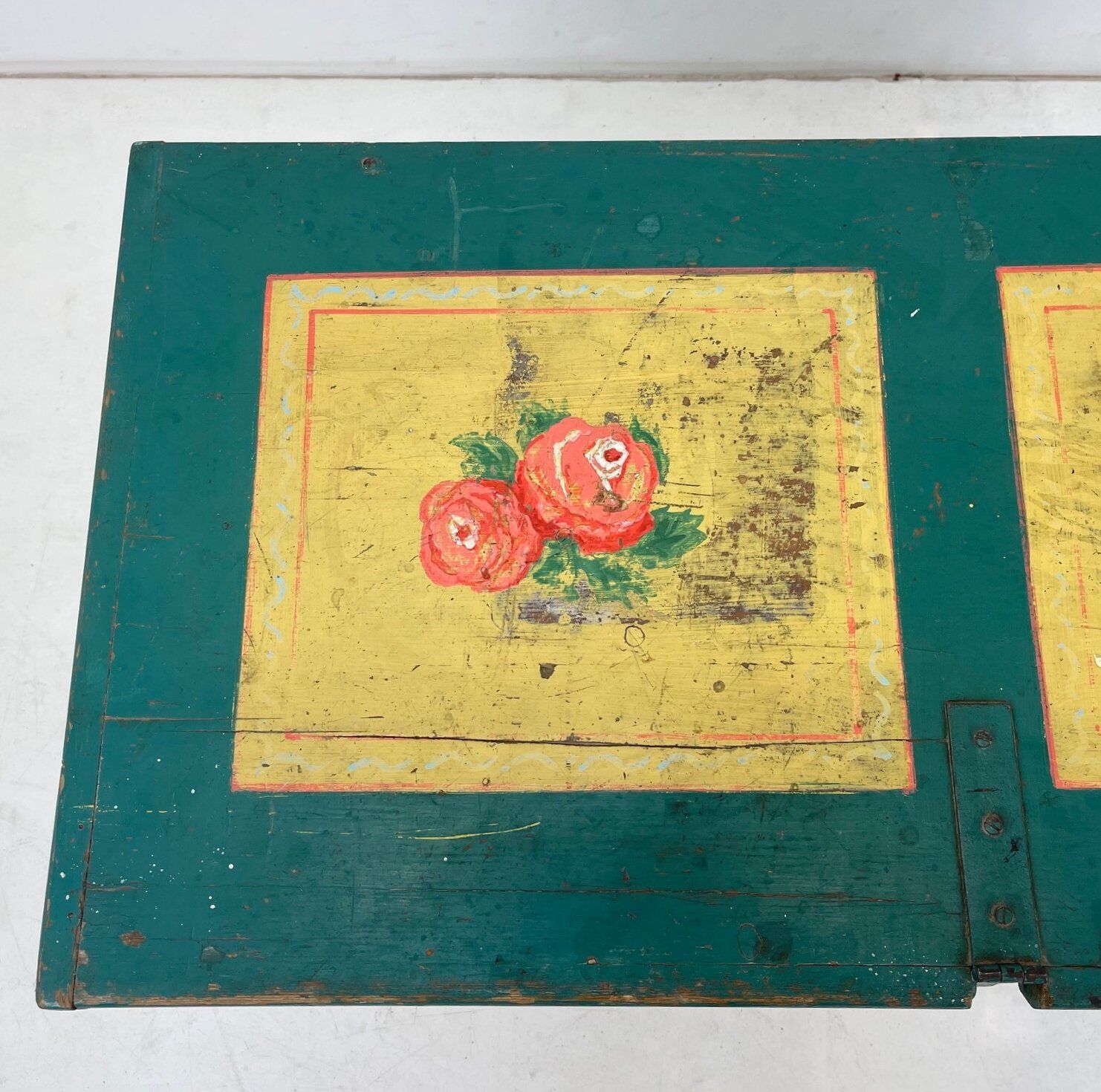 19th Century Hand Painted Chest or Floor Trunk