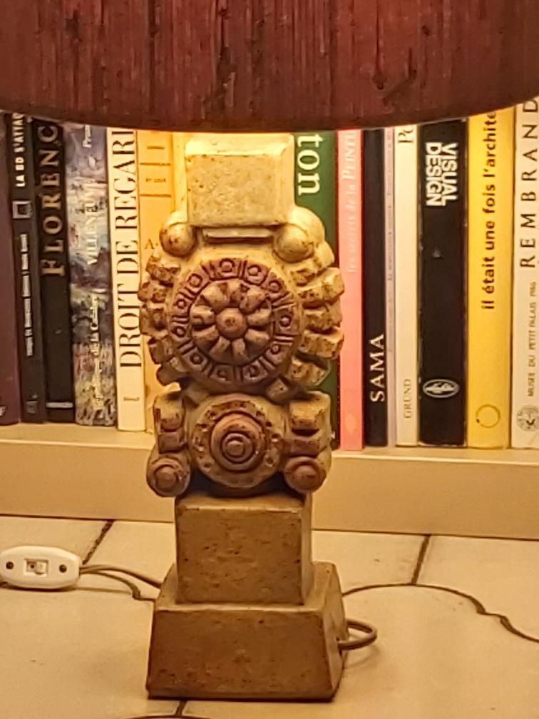 Bernard Rooke vintage sandstone brutalist lamp