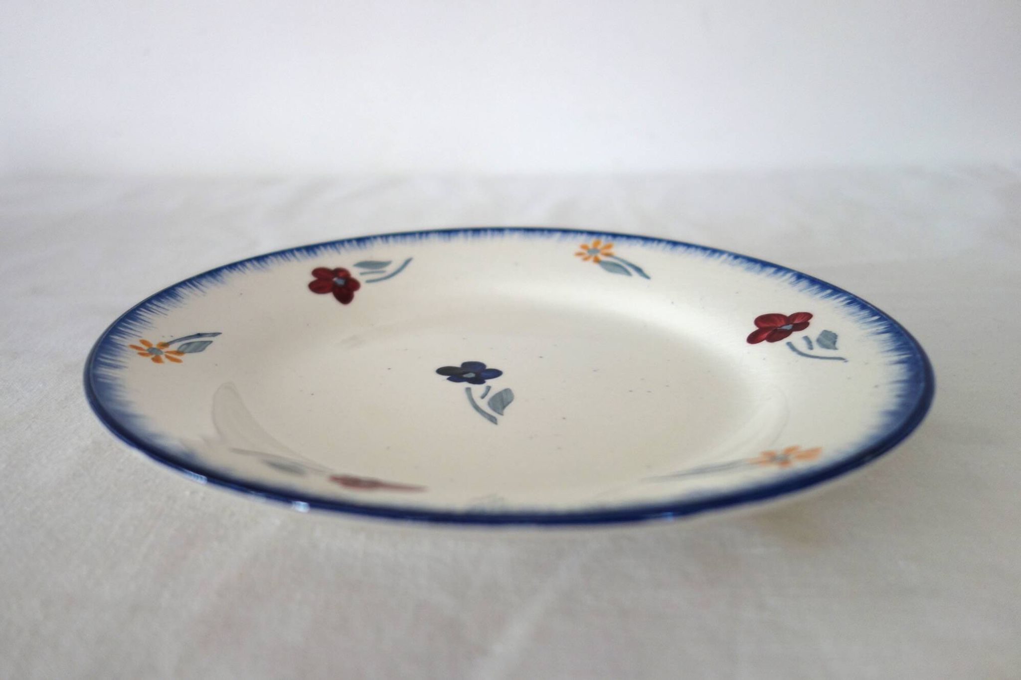 Set of 8 vintage dessert plates, Mary-Lou model, Digoin Sarreguemines