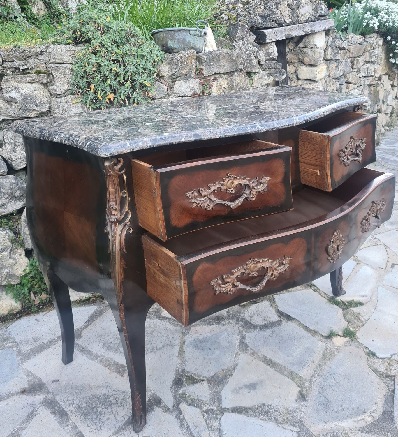 Commode Louis XV en Marqueterie