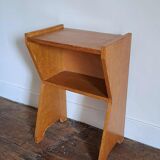 Wooden bedside 1970 minimalist