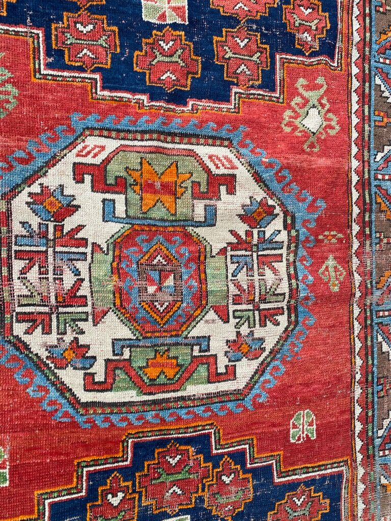 Kazak ancient Caucasian carpet 152x195 cm