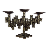 Brutalist Iron Candleholder, 1960s