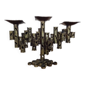Brutalist Iron Candleholder, 1960s