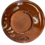 Assiette artisanale Keros bateau Lloret Espagne XXème