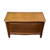 Vintage Louis XV style wooden toy storage chest bench 1980