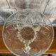 Antique fruit bowl centerpiece molded glass + vintage wrought iron