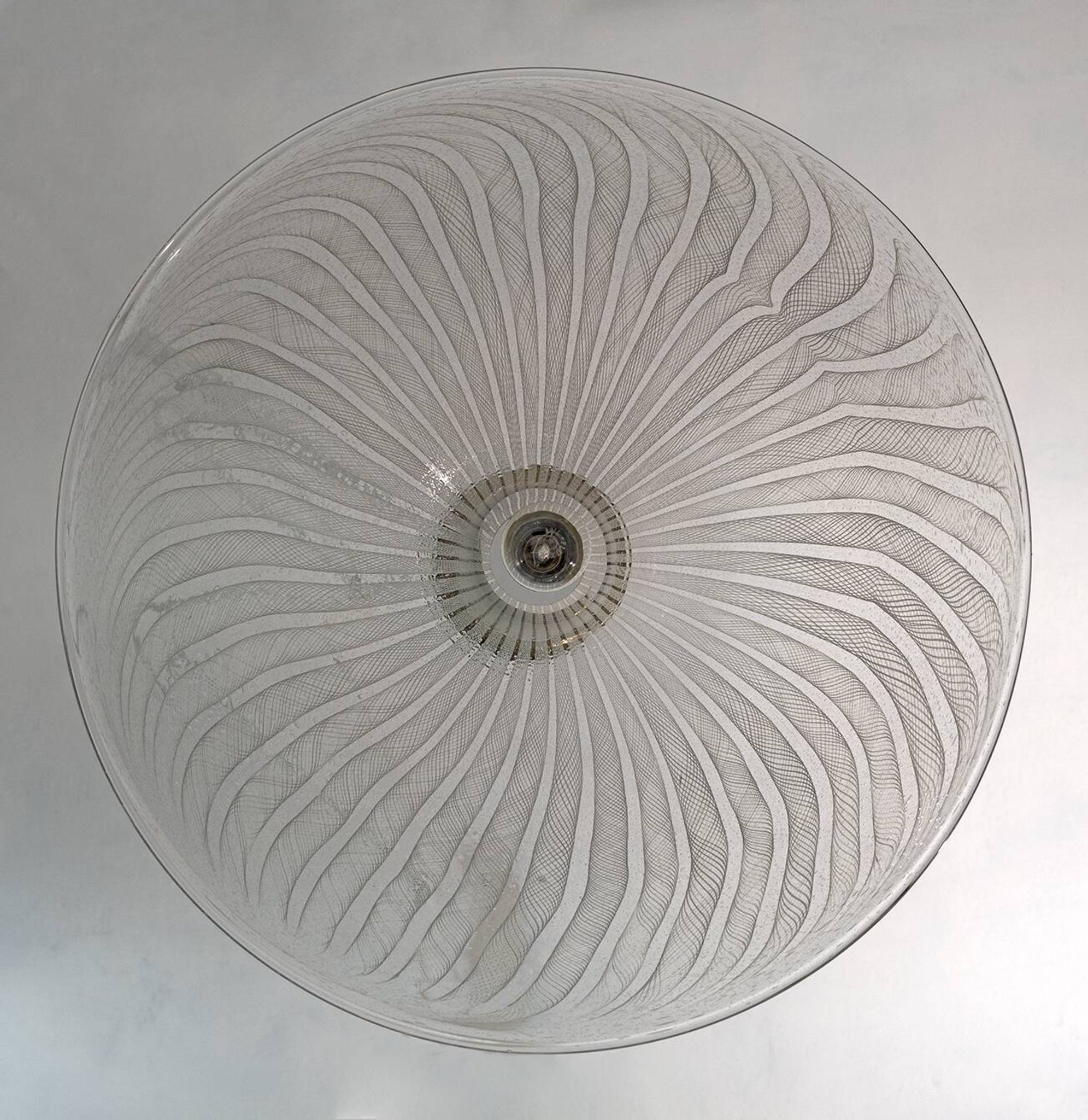 Suspension italienne en verre de Murano à bulles, style moderne du milieu du siècle, années 1970