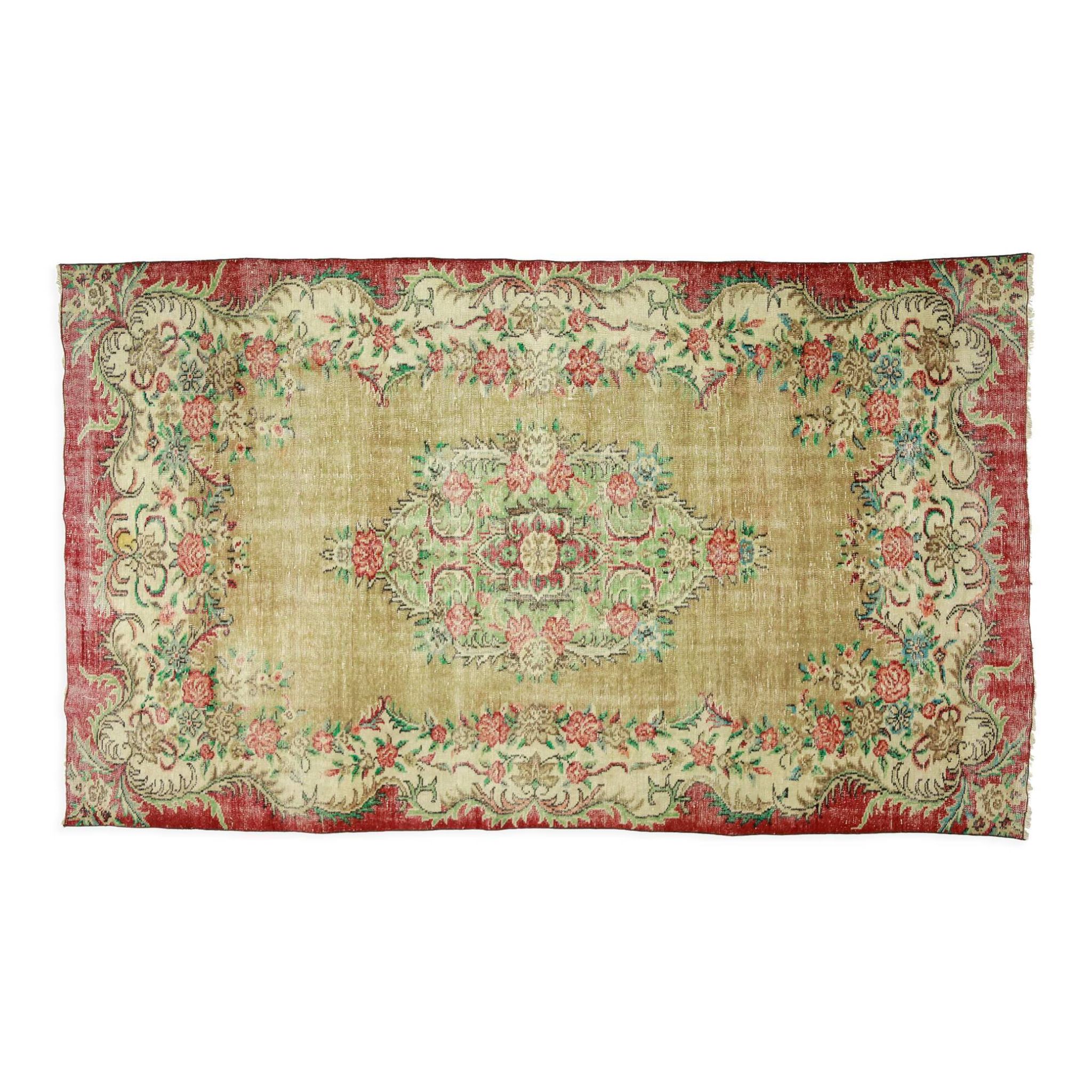 Anatolian handmade vintage rug 274 cm x 163 cm