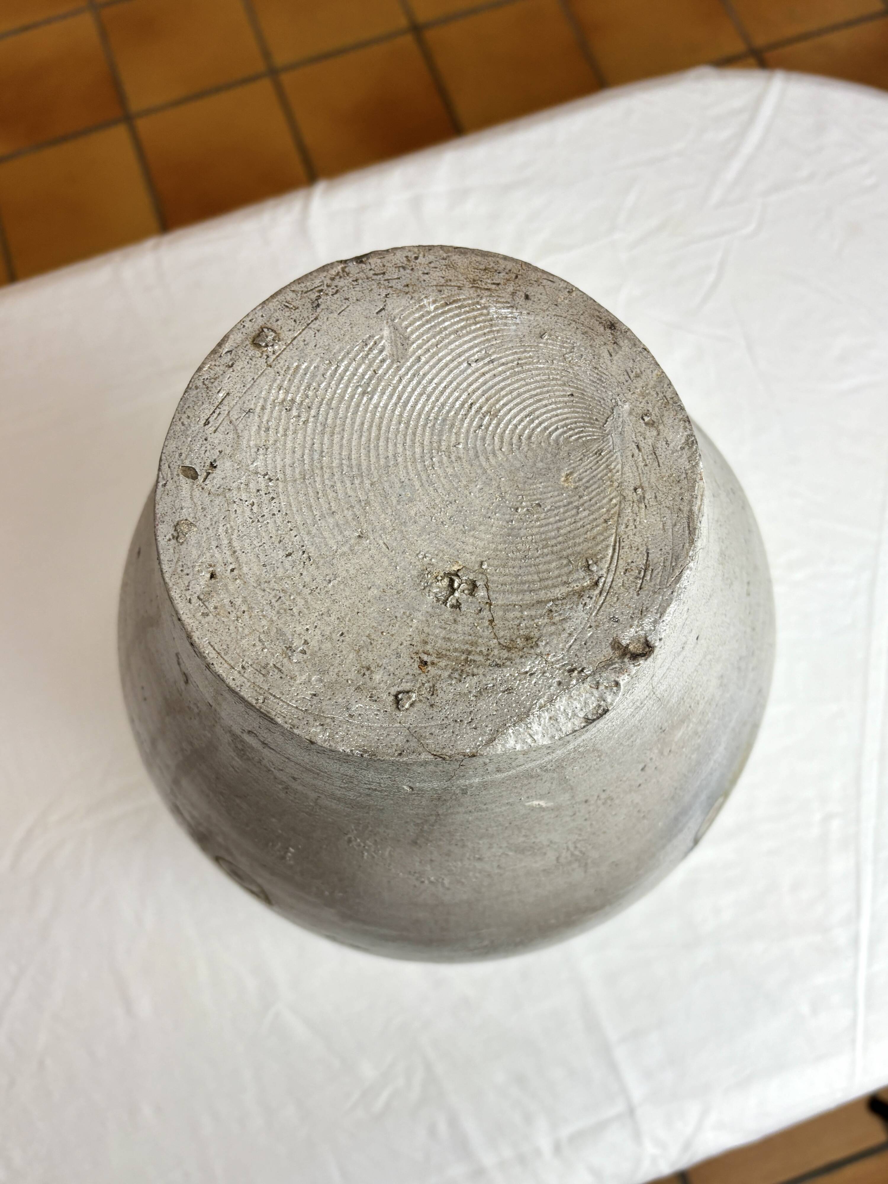 Old oil bottle in Alsatian stoneware