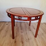 Asian table + 6 round/extendable/oval chairs in rosewood