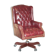Fauteuil de bureau Chesterfield Wingback en cuir vintage