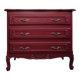 Commode vintage relookée rouge Bordeaux