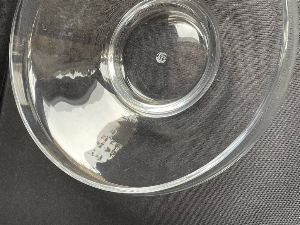 Plain crystal bowl stamped Baccarat Aubépine service – Georges Chevalier (1894-1987)