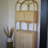 High shelf in vintage rattan