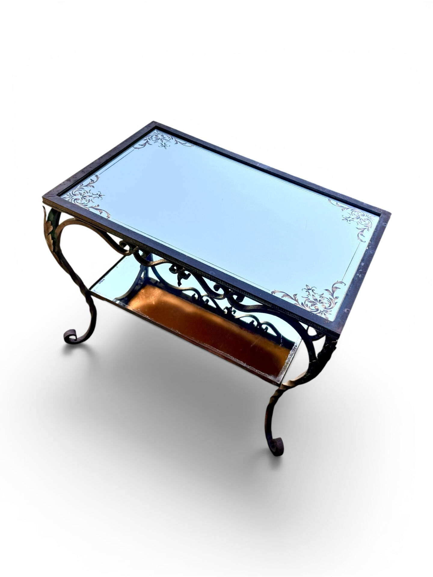 Mirror coffee table, circa 1920
