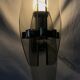 Marrron and steel smoked glass wall sconce