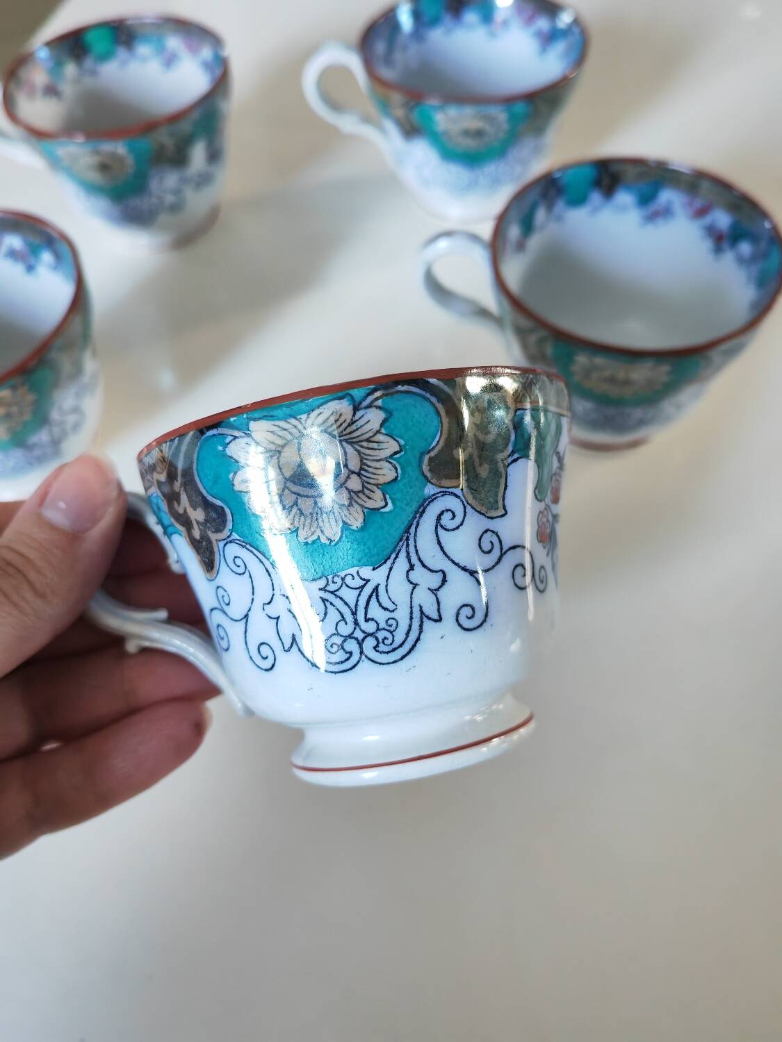 5 Canton Boch Frères cups