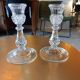 Pair of crystal candlesticks.