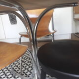 Round table marble and chromed 70 years