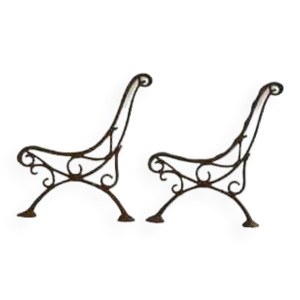 Pieds de banc en fonte