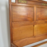 Art Nouveau bed by Mathieu Gallerey in mahogany, clematis model, circa 1920