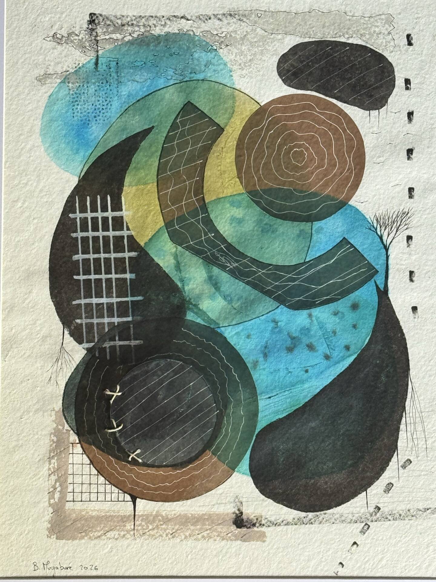 Original abstract painting by Bertrand Mugabure