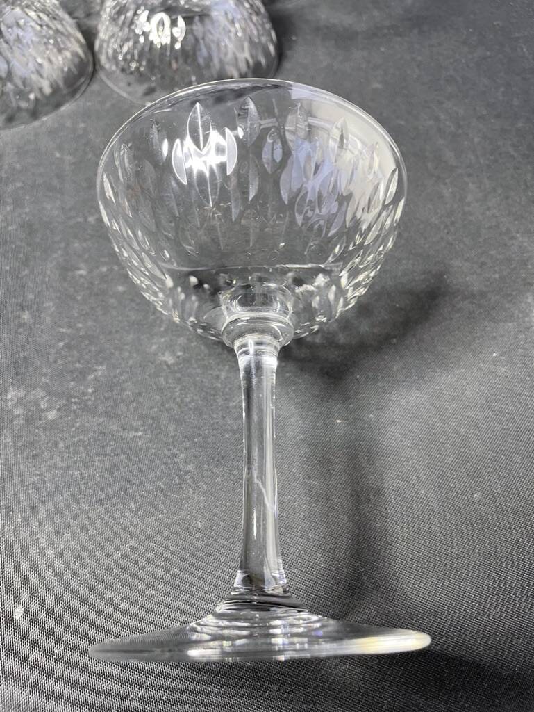 6 Baccarat champagne glasses Paris service