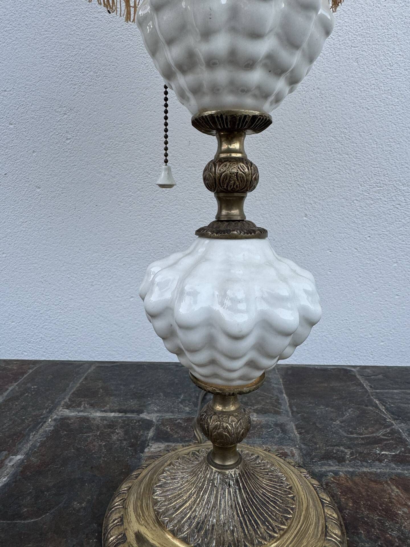 Ceramic and brass lamp from the 1960s.