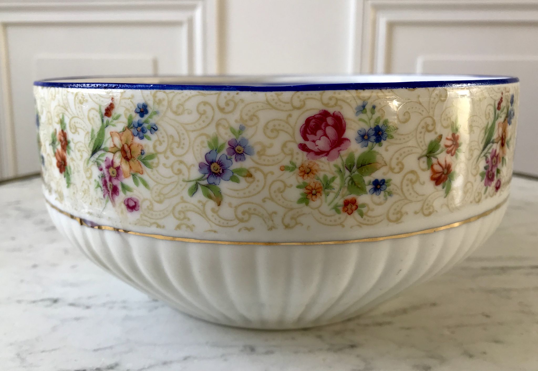 Salad bowls trundle porcelain limoges 50s