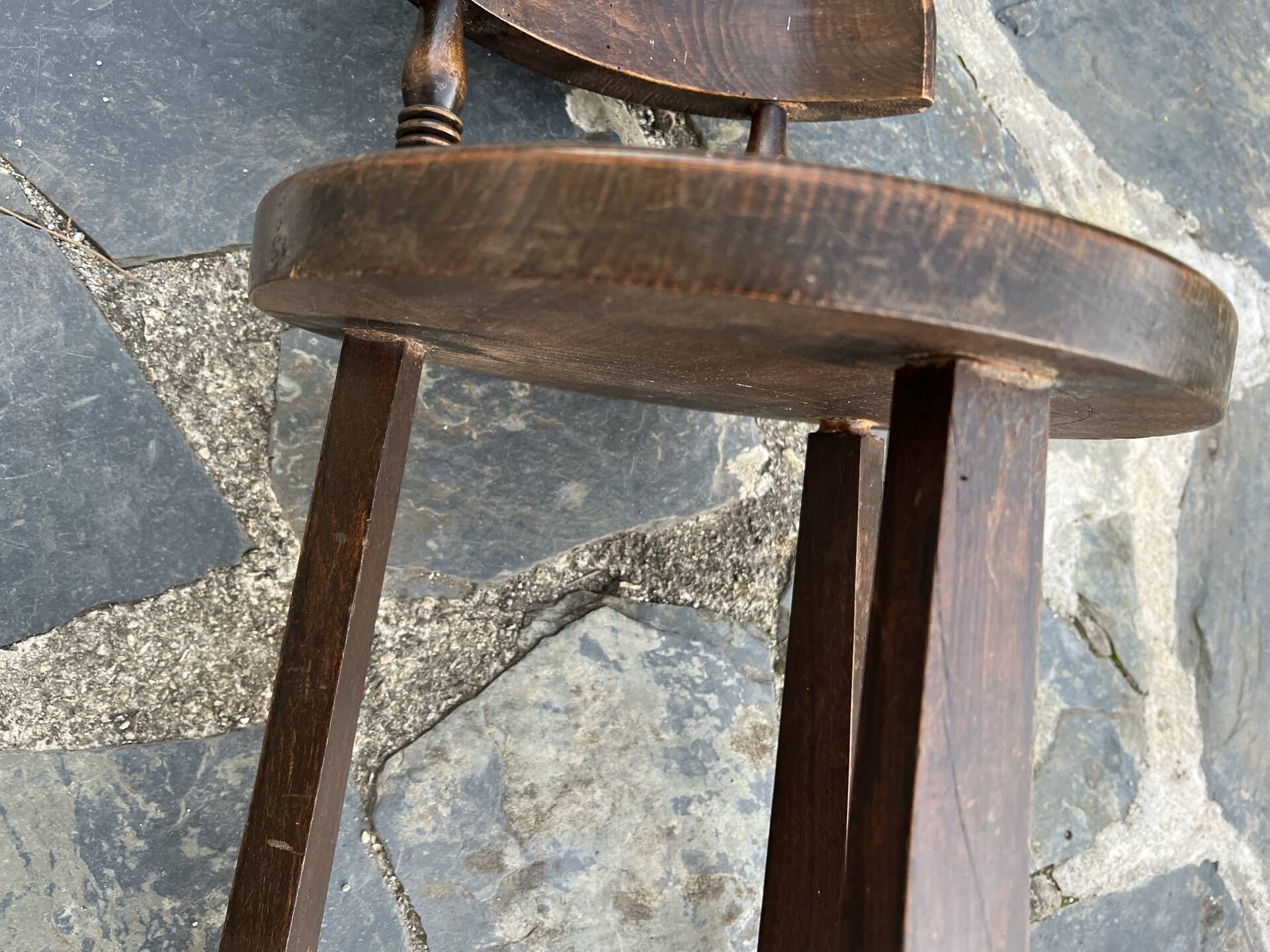 Brutalist tripod chair in the style of Charles Dudouyt – Popular art, 1940s