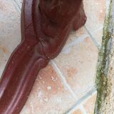 Patinated cast metal umbrella holder