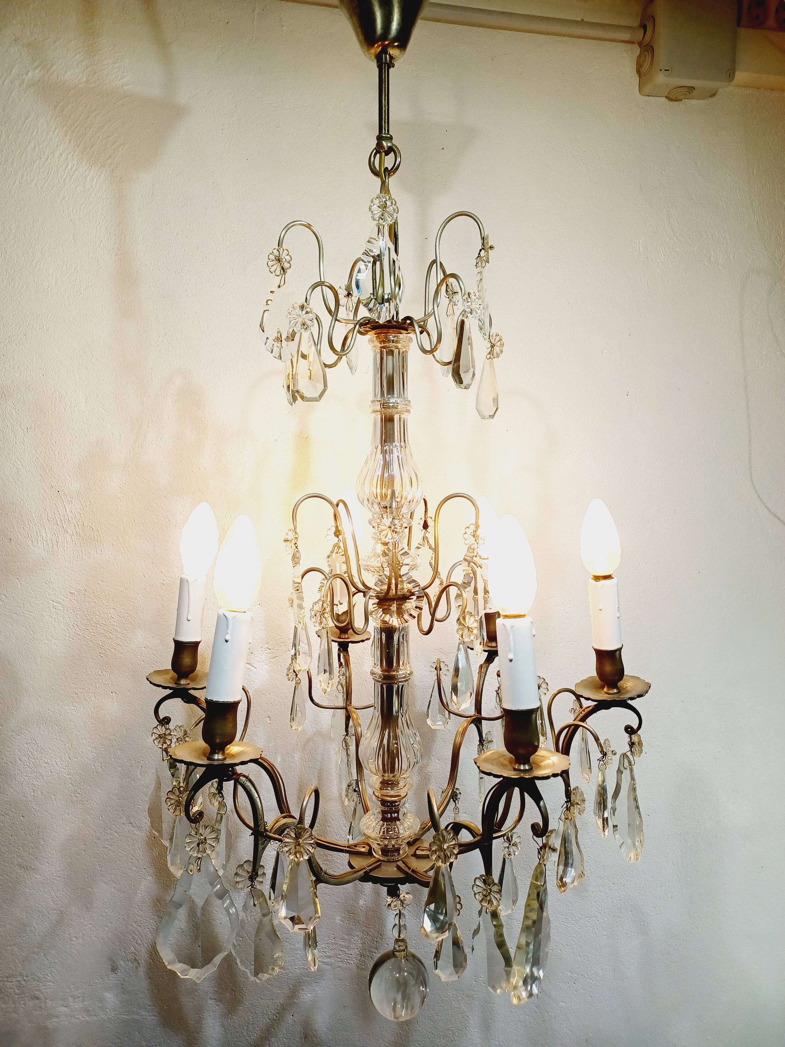 6 Light Crystal Chandelier