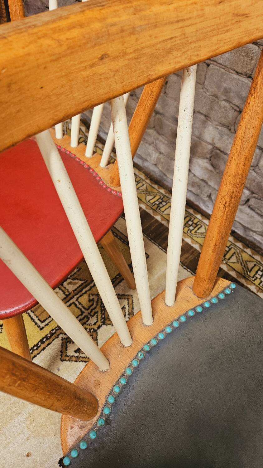 Set of 4 chairs with bars 1960