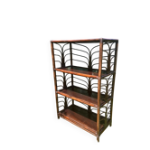 Vintage rattan bookshelf