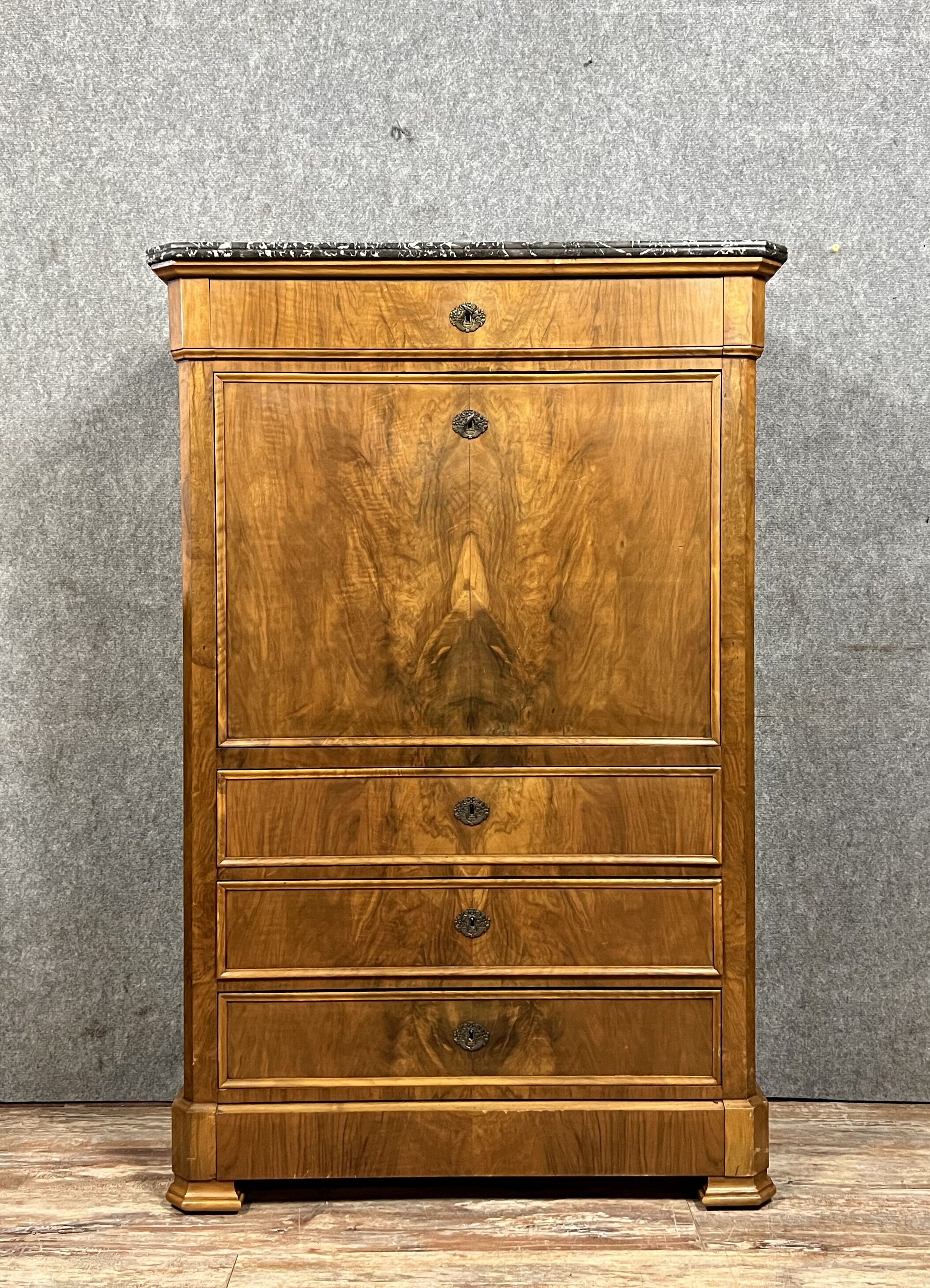 Secretary louis philippe walnut around 1830