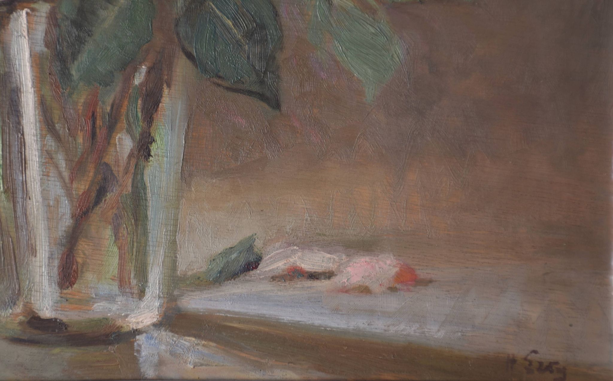 Hippolyte Léty, Roses dans un verre (vers 1920)