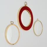 Lot de 3 miroirs bombés / convexe / oeil de sorcière artilux vintage 1960s