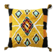 45x45 yellow coloured patterned cushion