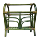 Vintage rattan magazine rack