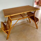 Old office in rattan and vintage bamboo